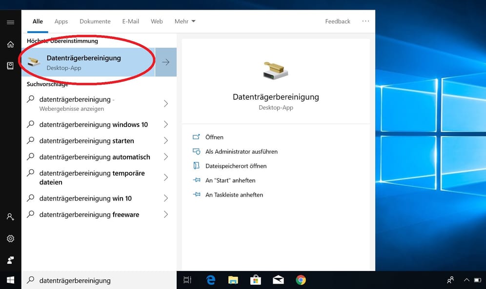 Windows 10 Datenträgerbereinigung nutzen