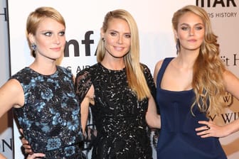 Zur amfAR-Gala in New York kam Heidi Klum mit Kim (l.) und Elena.