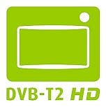 Fernseher, die dieses Logo tragen, erfüllen die Anforderungen zum Empfang des neuen Antennenfernsehens DVB-T2 HD.