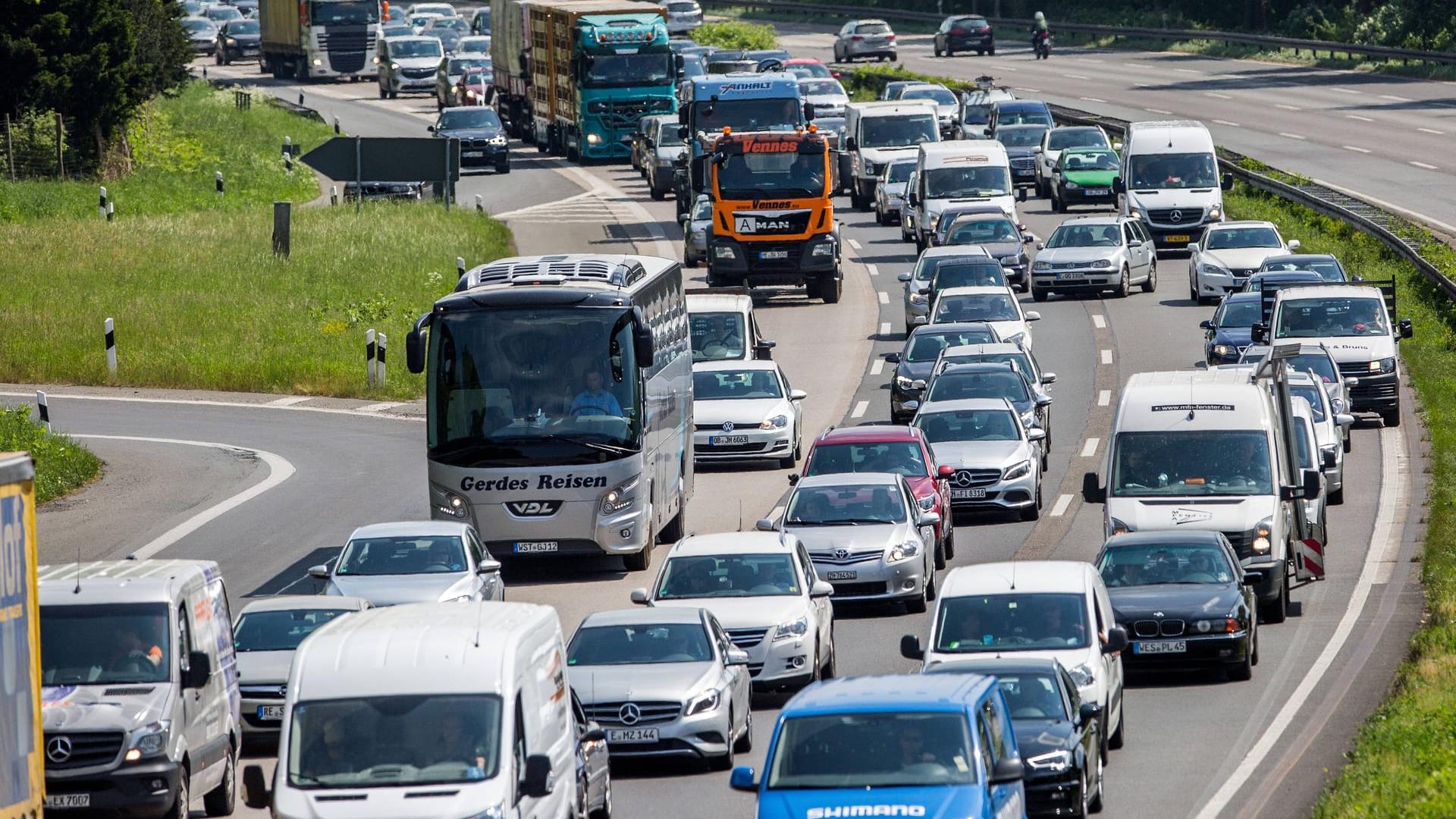 Auf den Autobahnen wird es voll.