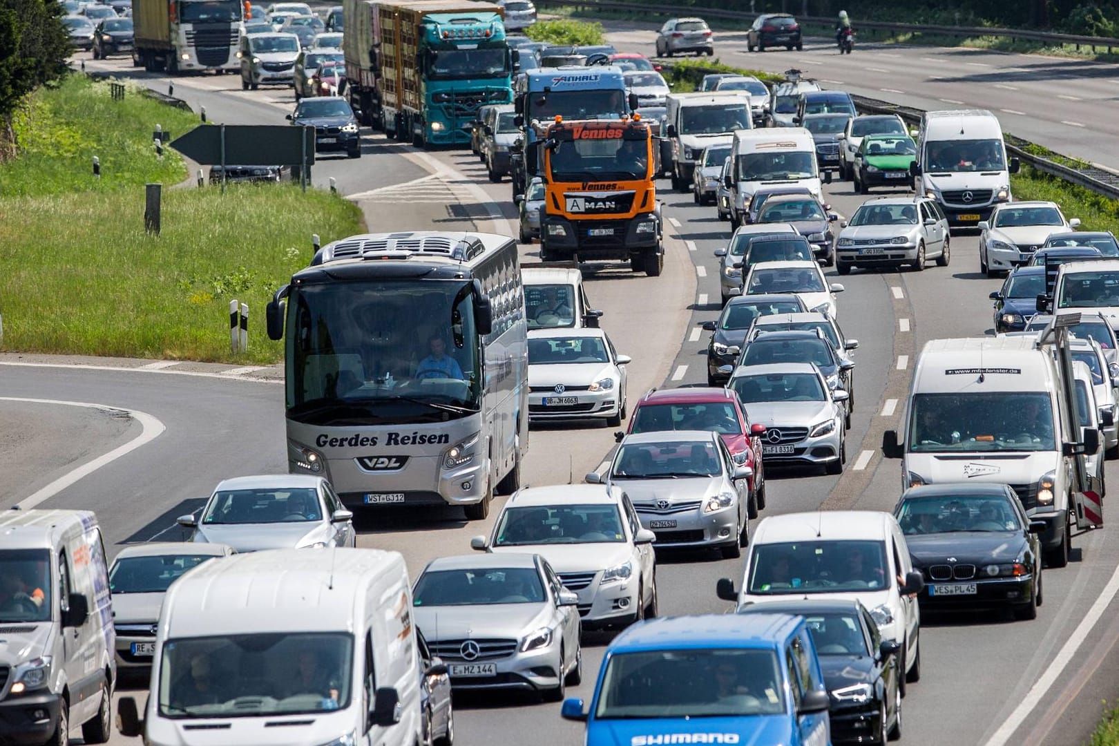 Auf den Autobahnen wird es voll.