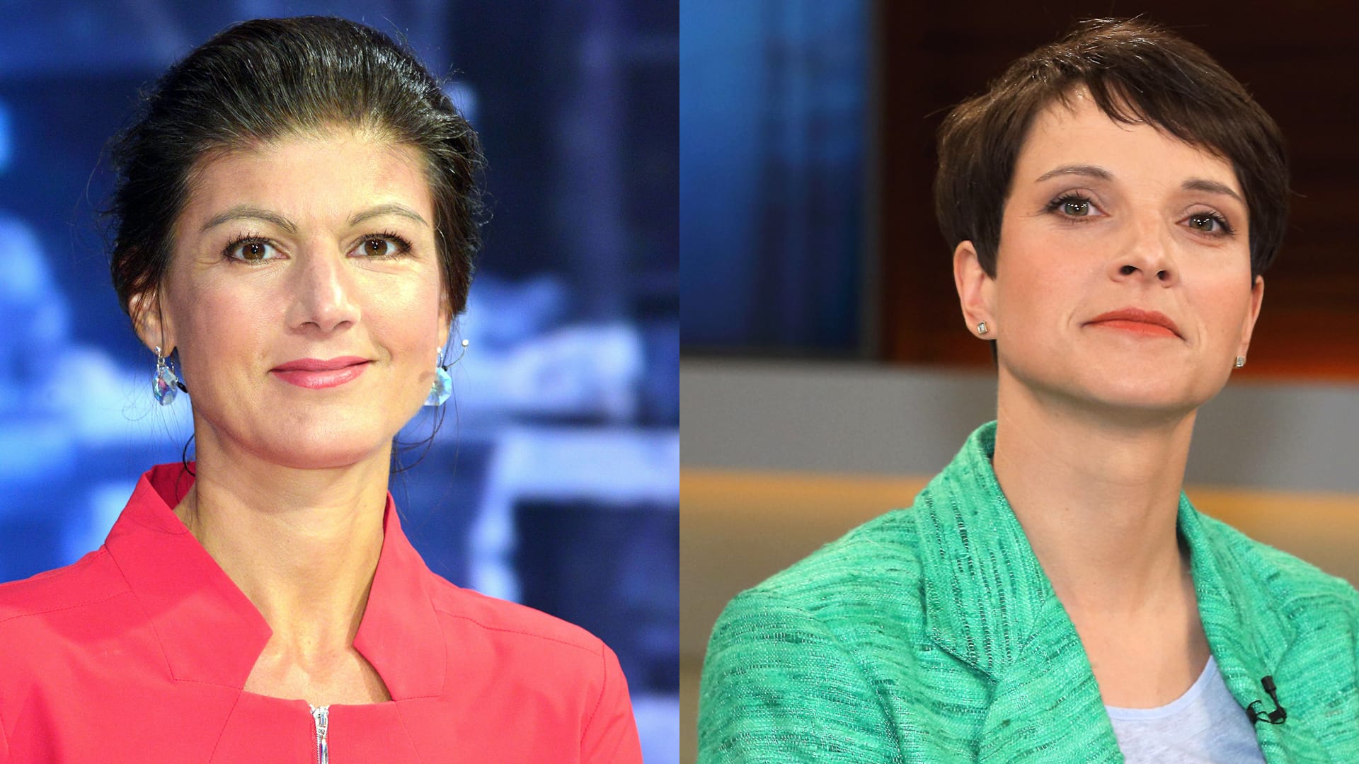 Die Vorsitzende der Linkspartei, Sahra Wagenknecht (li.), und AfD-Chefin Frauke Petry haben nach Ansicht von Peter Tauber einiges gemeinsam.