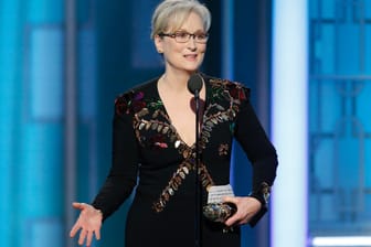 Meryl Streep spricht bei der Verleihung der "Golden Globes".