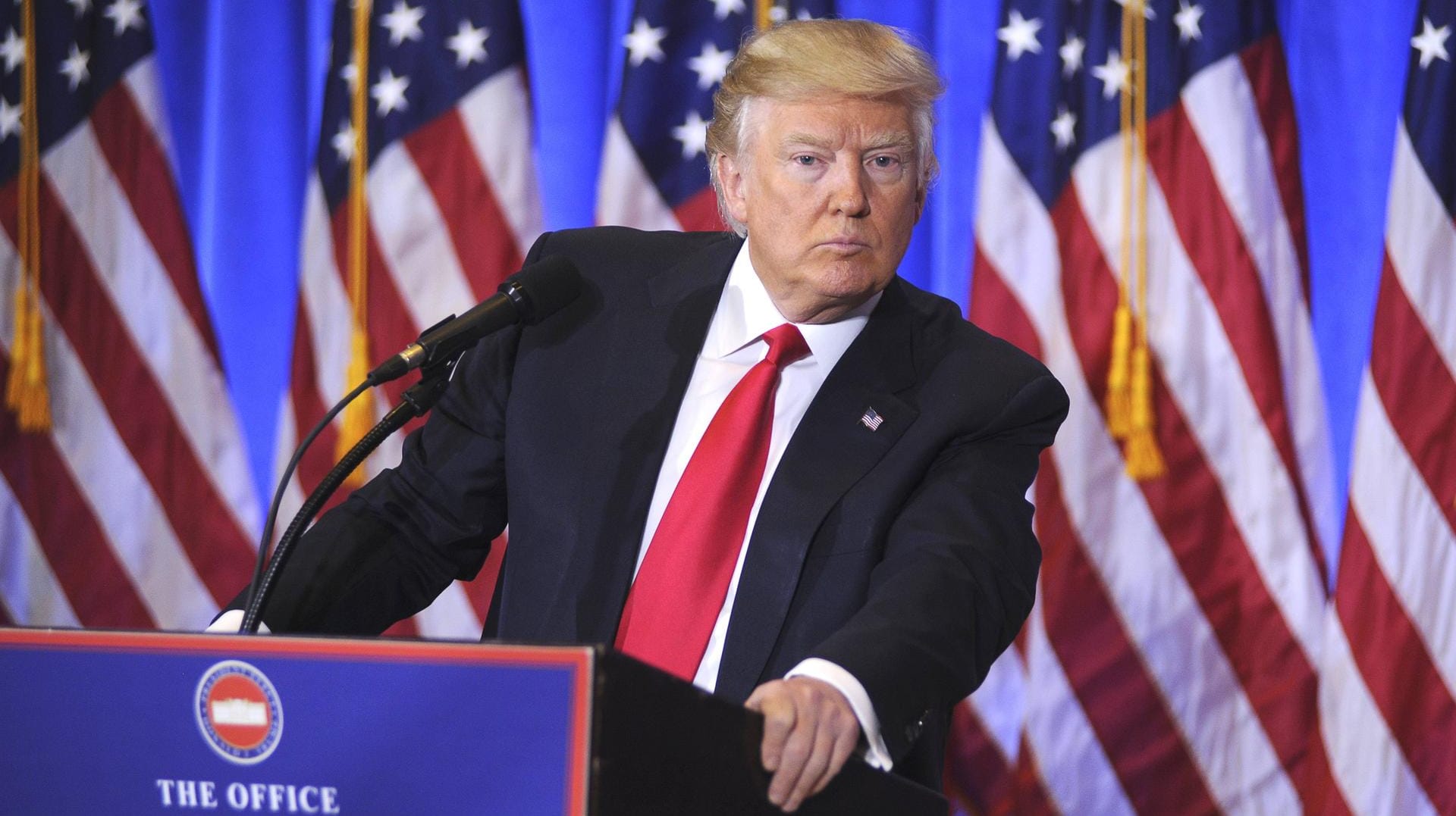 Der etwas andere US-Präsident: Donald Trump bei der ersten Pressekonferenz seit seiner Wahl. Der etwas andere US-Präsident: Donald Trump bei der ersten Pressekonferenz seit seiner Wahl.