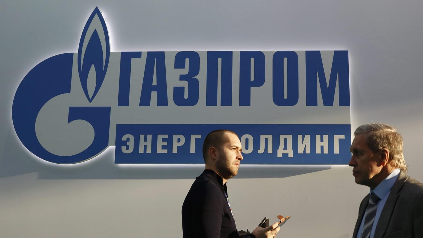 Gazprom-Logo in Moskau.