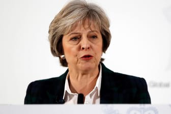 Theresa May bei ihrer Rede im Lancaster House in London.