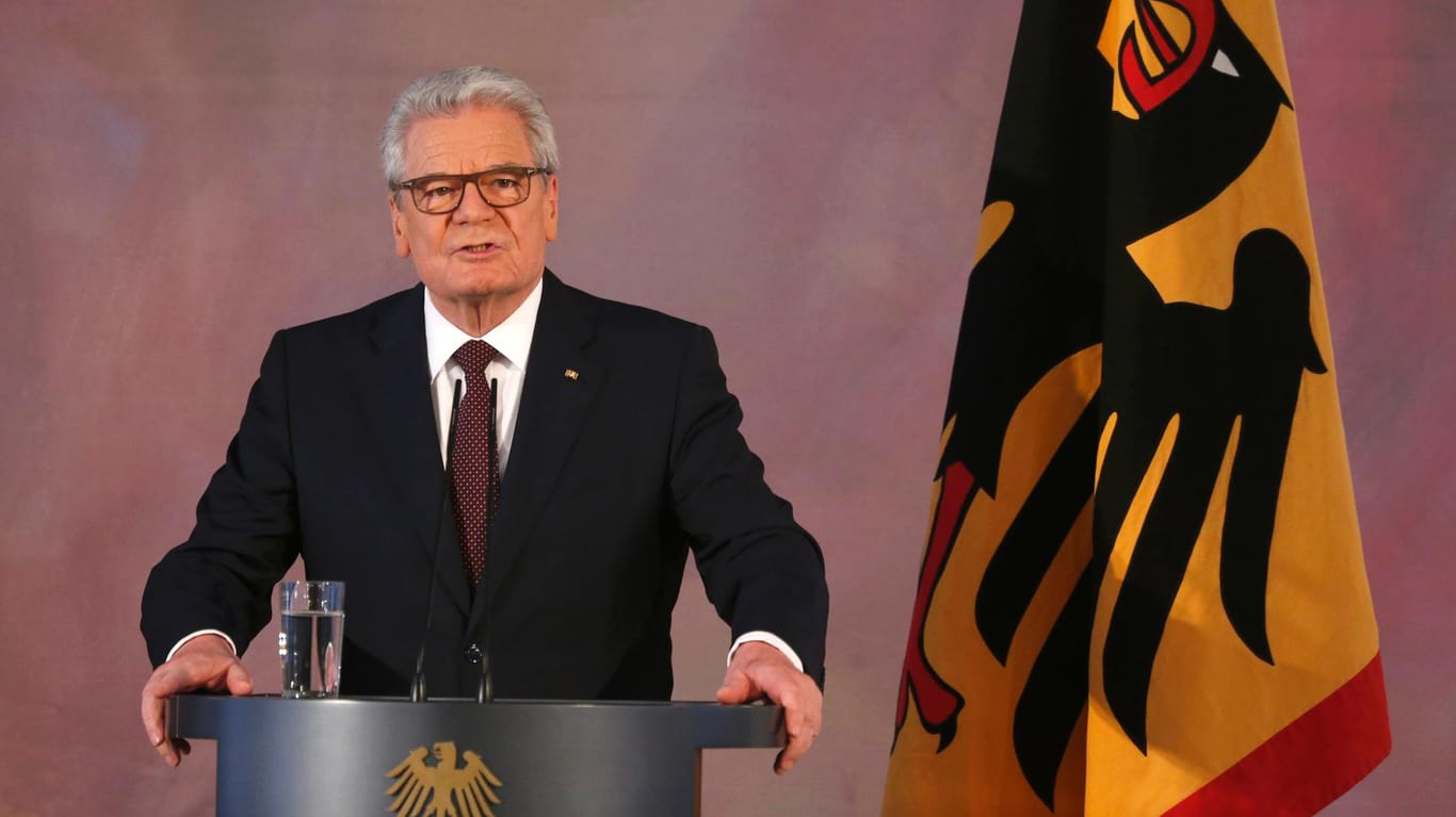 Seine letzte Rede als Bundespräsident: Joachim Gauck erinnert dabei an seine Antrittsrede im Jahr 2012.