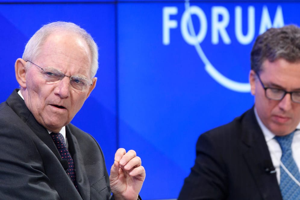 Finanzminister Wolfgang Schäuble beim Weltwirtschaftsforum in Davos.