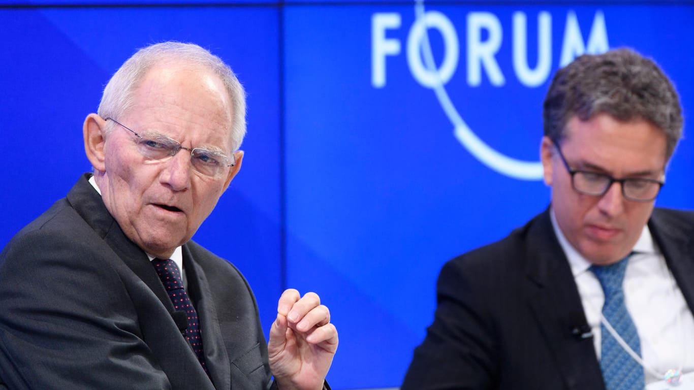 Finanzminister Wolfgang Schäuble beim Weltwirtschaftsforum in Davos.