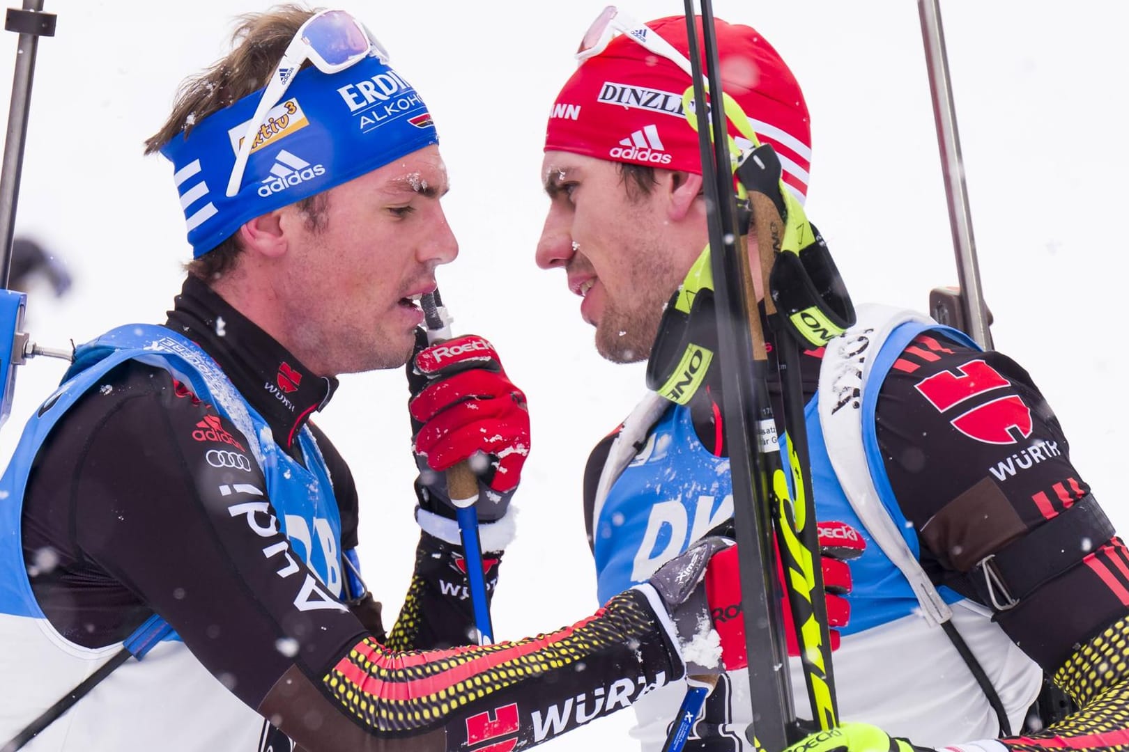 Das DSV-Duo Arnd Peiffer (re.) und Simon Schempp.