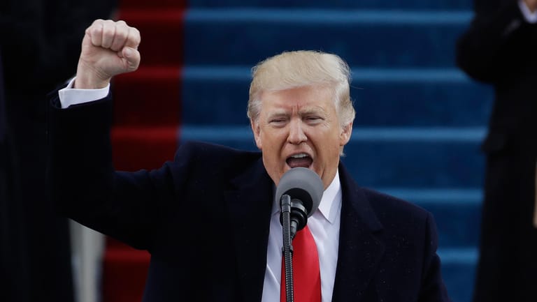 Donald Trump hält seine Antrittsrede als US-Präsident.