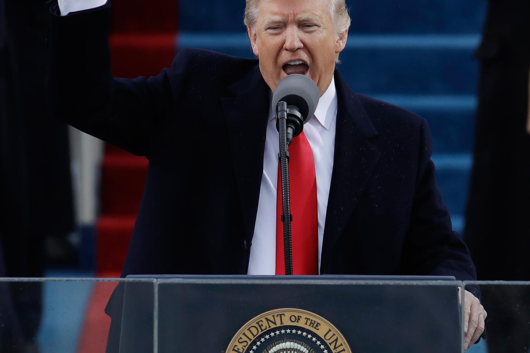 Donald Trump hält seine Antrittsrede als US-Präsident.