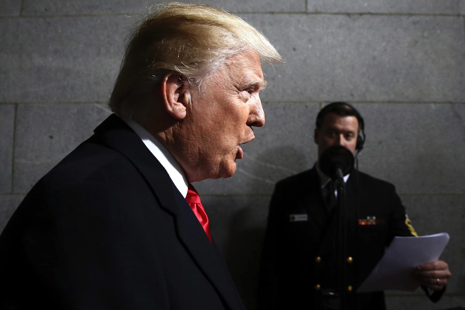 Fest entschlossen: Donald Trump auf dem Weg zu seiner Vereidigung.