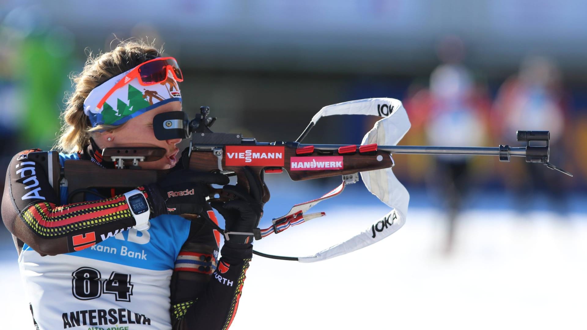 Überraschungssiegerin im Massenstart in Antholz: Nadine Horchler.