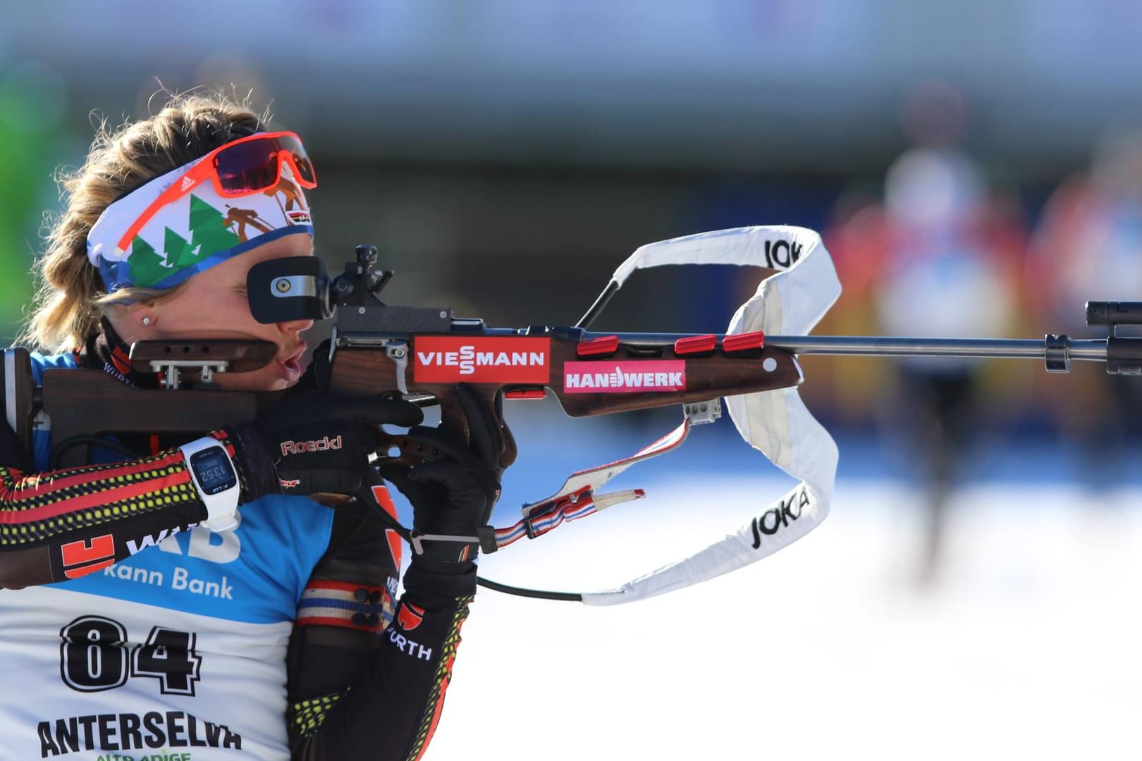 Überraschungssiegerin im Massenstart in Antholz: Nadine Horchler.