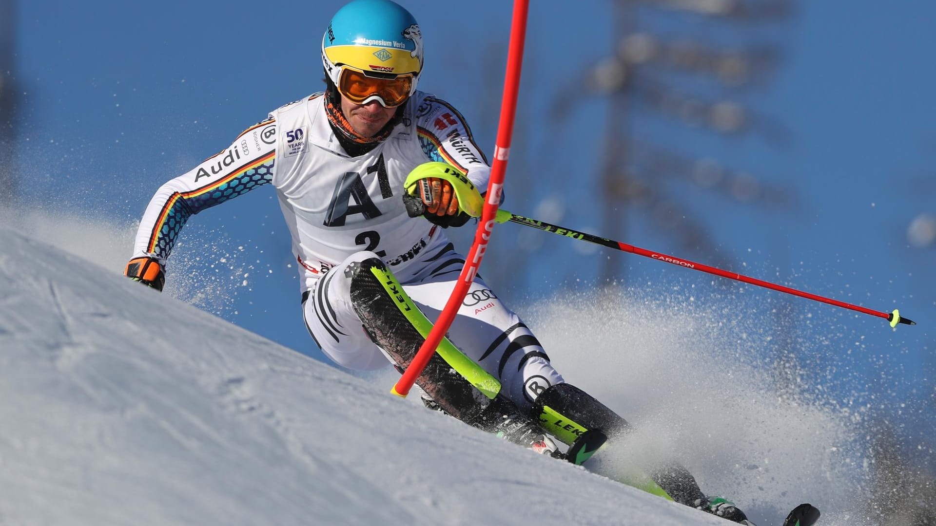 Felix Neureuther auf dem Ganslernhang in Kitzbühel.