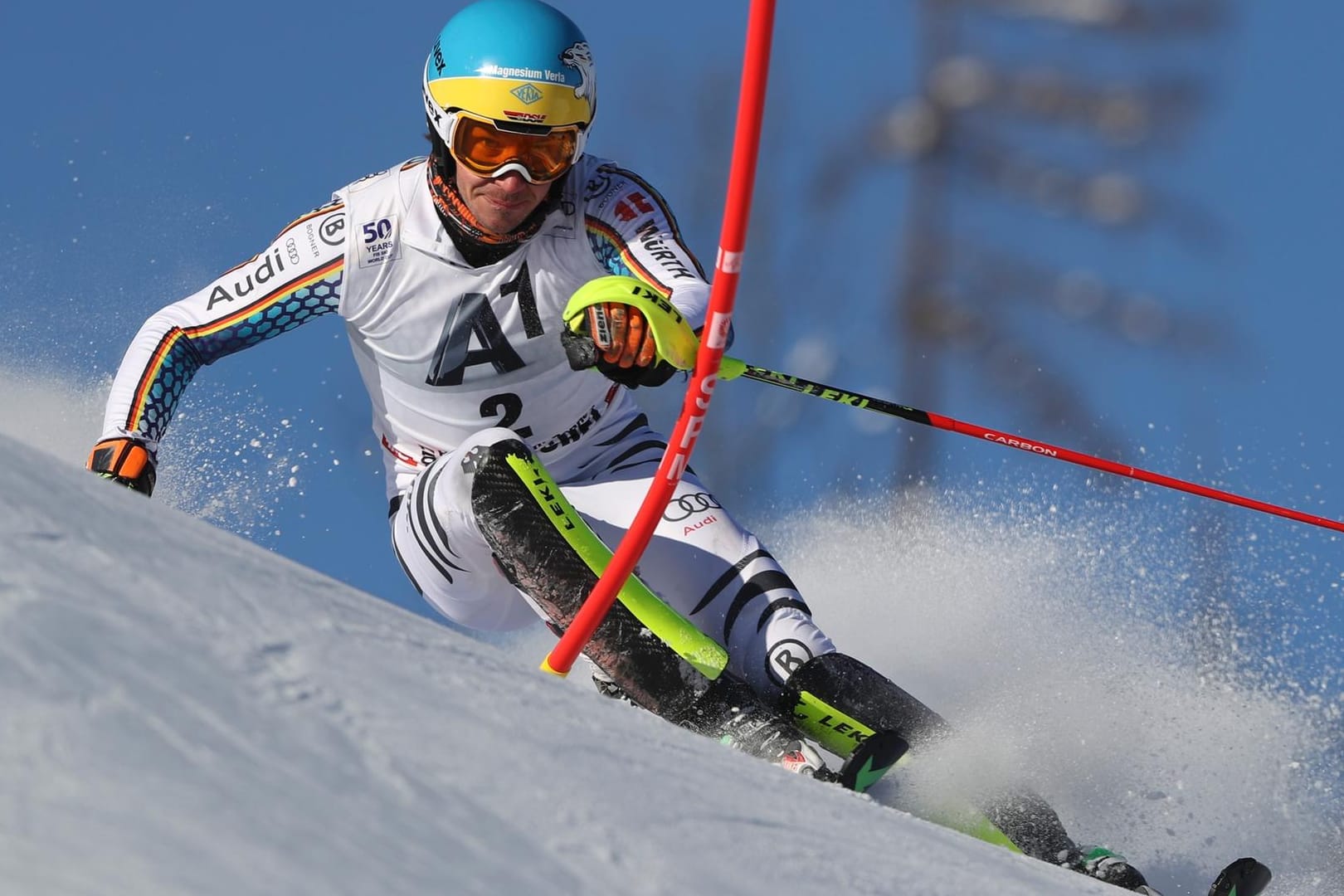 Felix Neureuther auf dem Ganslernhang in Kitzbühel.