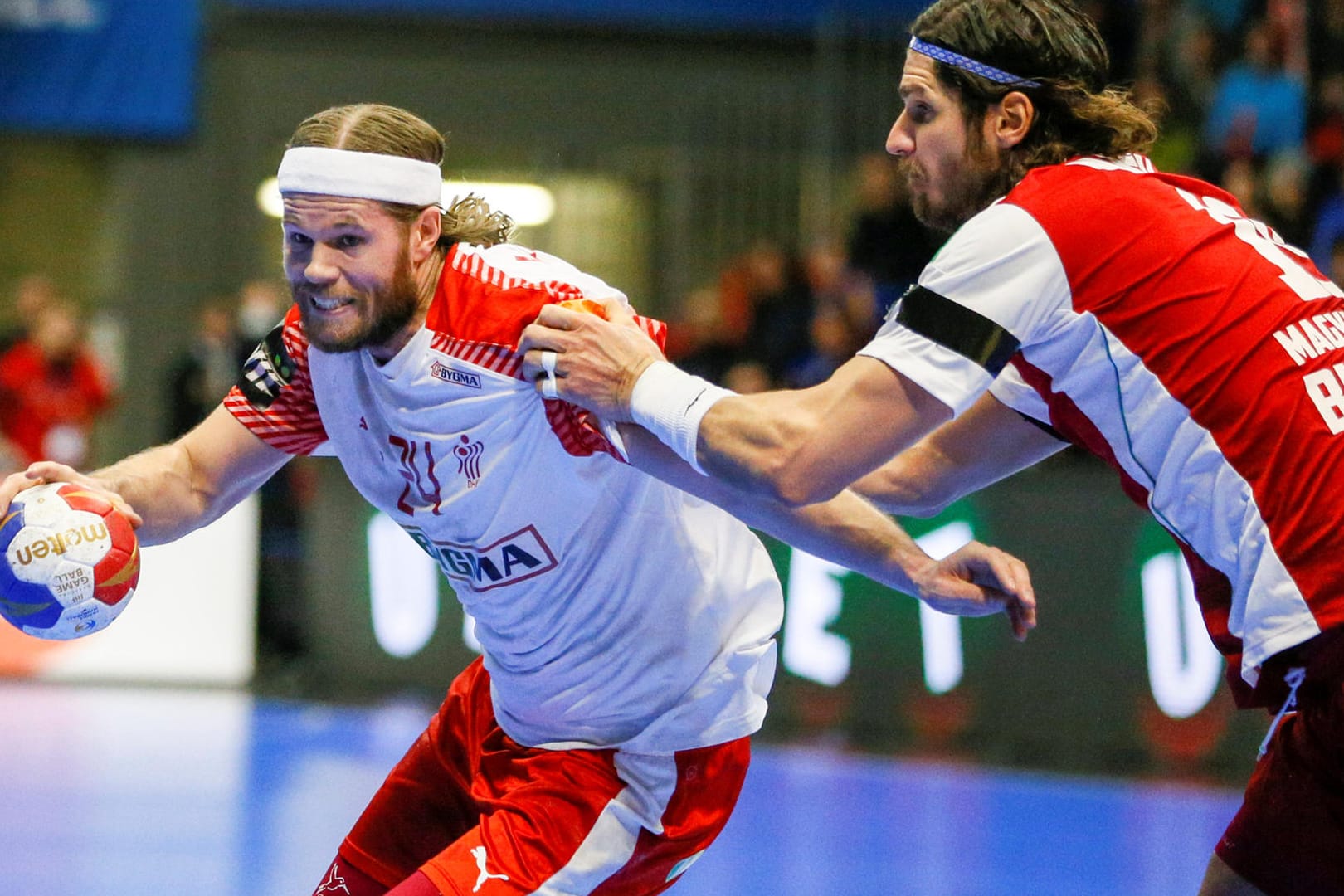 Vergebliche Mühe: Mikkel Hansen (links) ist mit Dänemark bei der Handball-WM an Ungarn gescheitert.