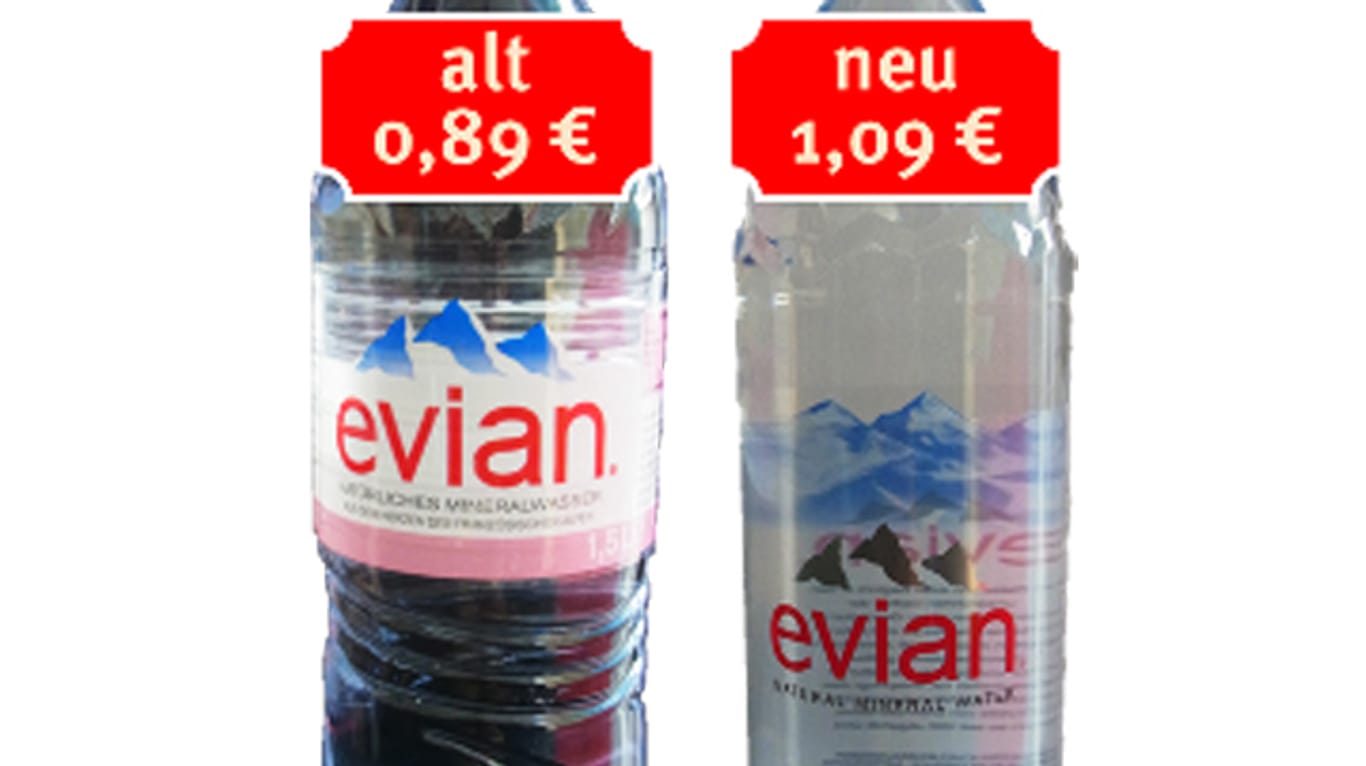 Mogelpackung des Jahres 2016: Evian Mineralwasser