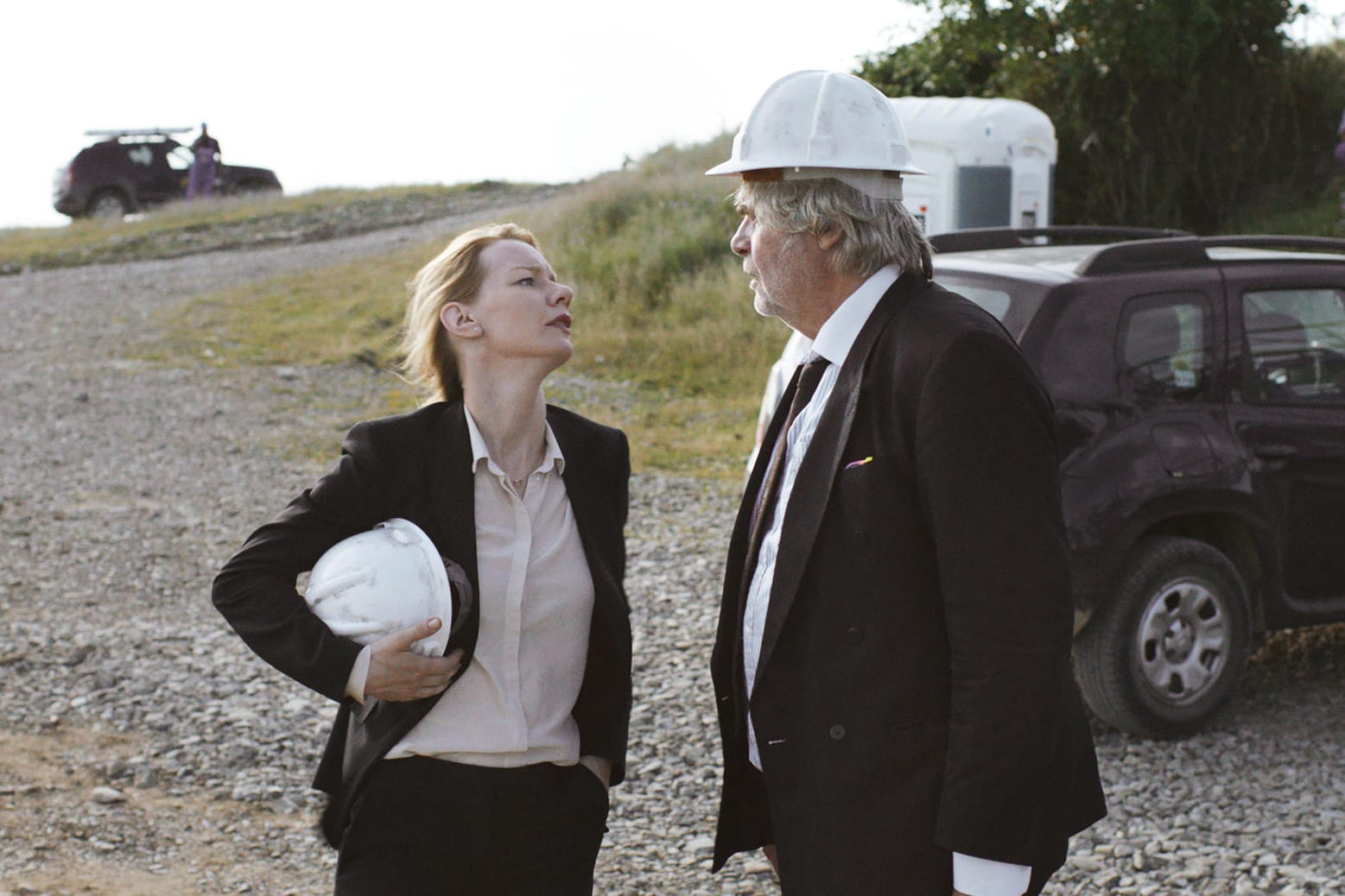 Sandra Hüller als Ines und Peter Simonischek als Winfried in einer Szene des Films "Toni Erdmann".