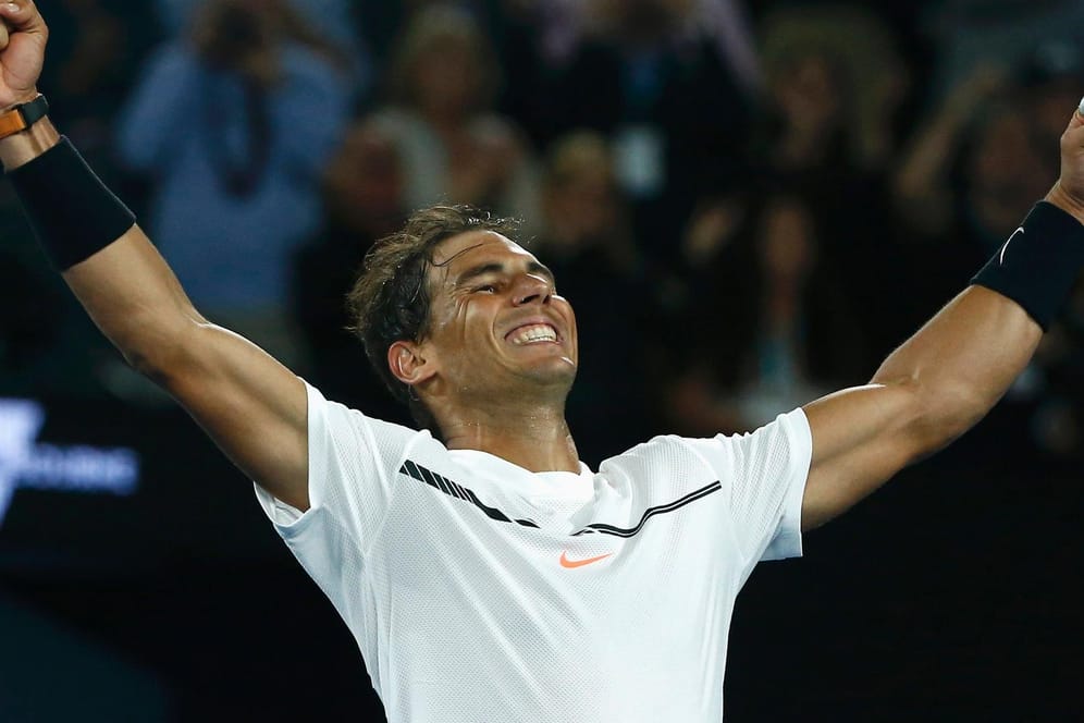 Rafael Nadal jubelt über den Einzug ins Halbfinale bei den Australian Open.
