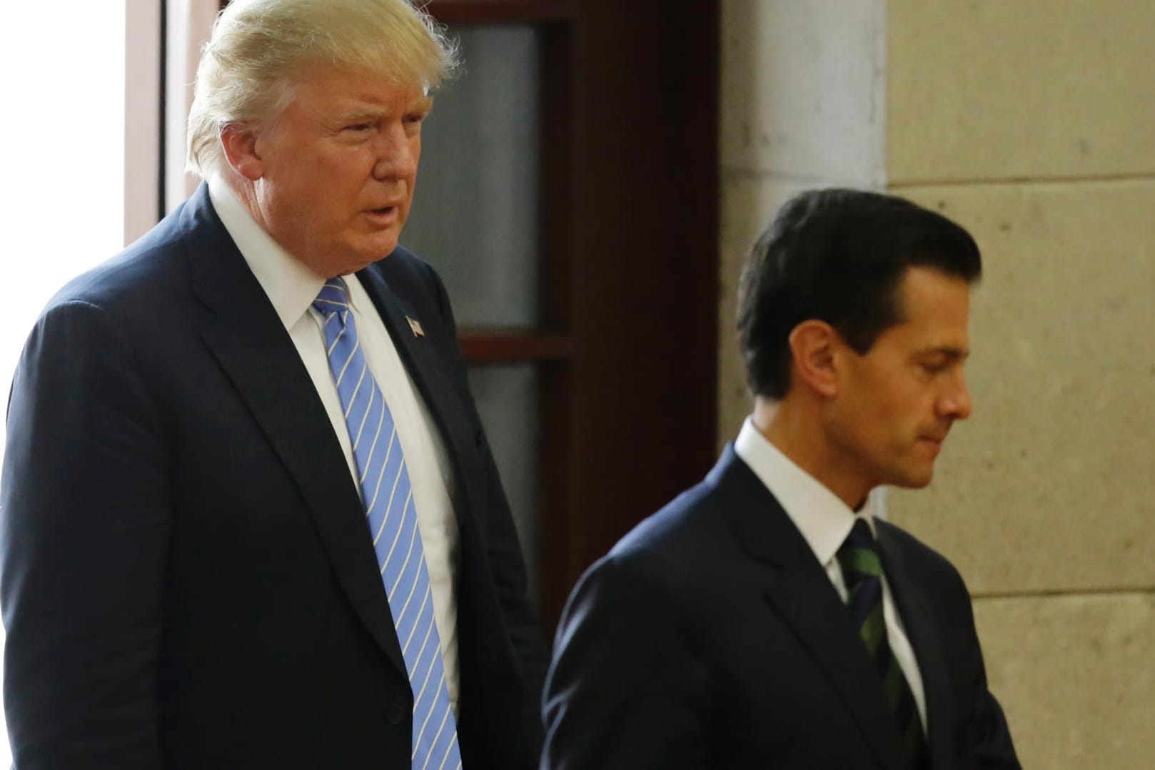 Sehen sich so schnell nicht wieder: US-Präsident Trump und Mexikos Präsident Peña Nieto (hier noch während des Wahlkampfs im August 2016).
