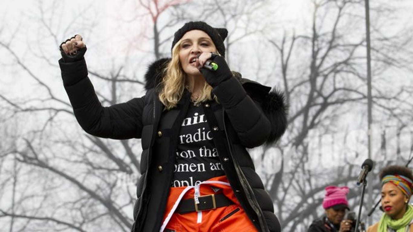 Madonna bei der Anti-Trump-Kundgebung "Marsch der Frauen".