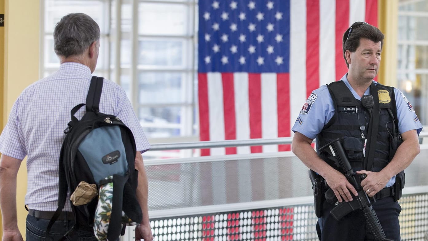 Einreise am Flughafen Washington.