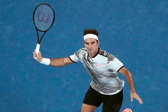 Roger Federer im Spiel gegen Rafael Nadal.