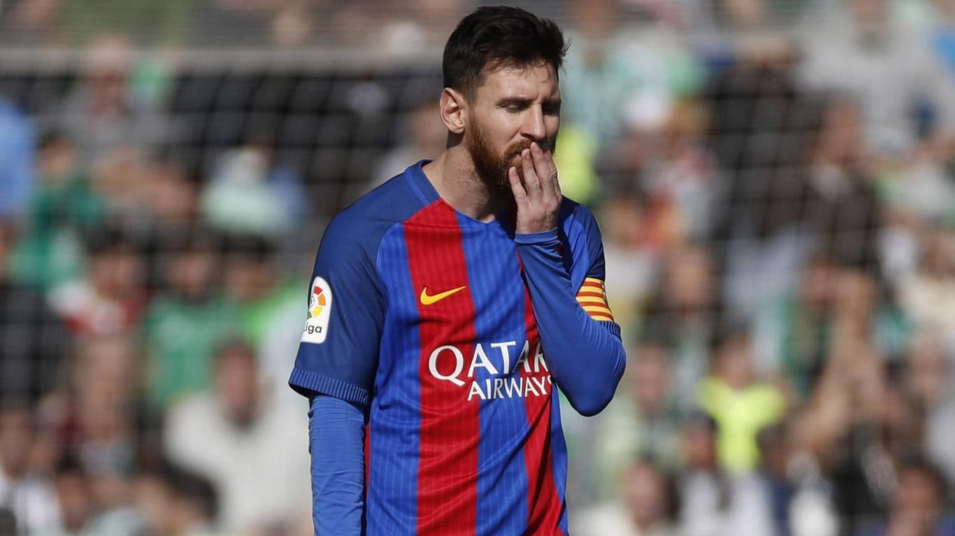 Enttäuscht: Barca-Star Lionel Messi beim Spiel in Sevilla.