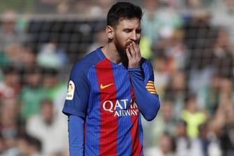 Enttäuscht: Barca-Star Lionel Messi beim Spiel in Sevilla.