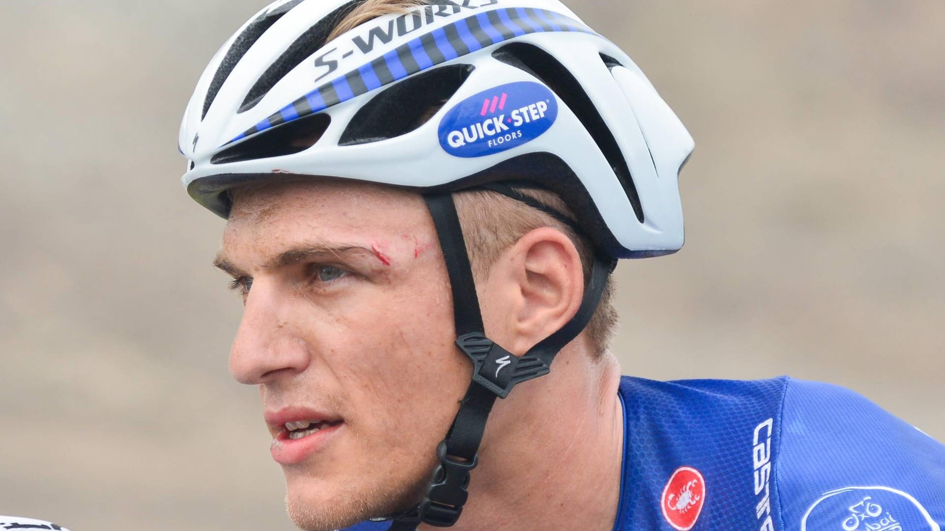 Gezeichnet: Marcel Kittel nach der 3. Etappe der Dubai-Tour.