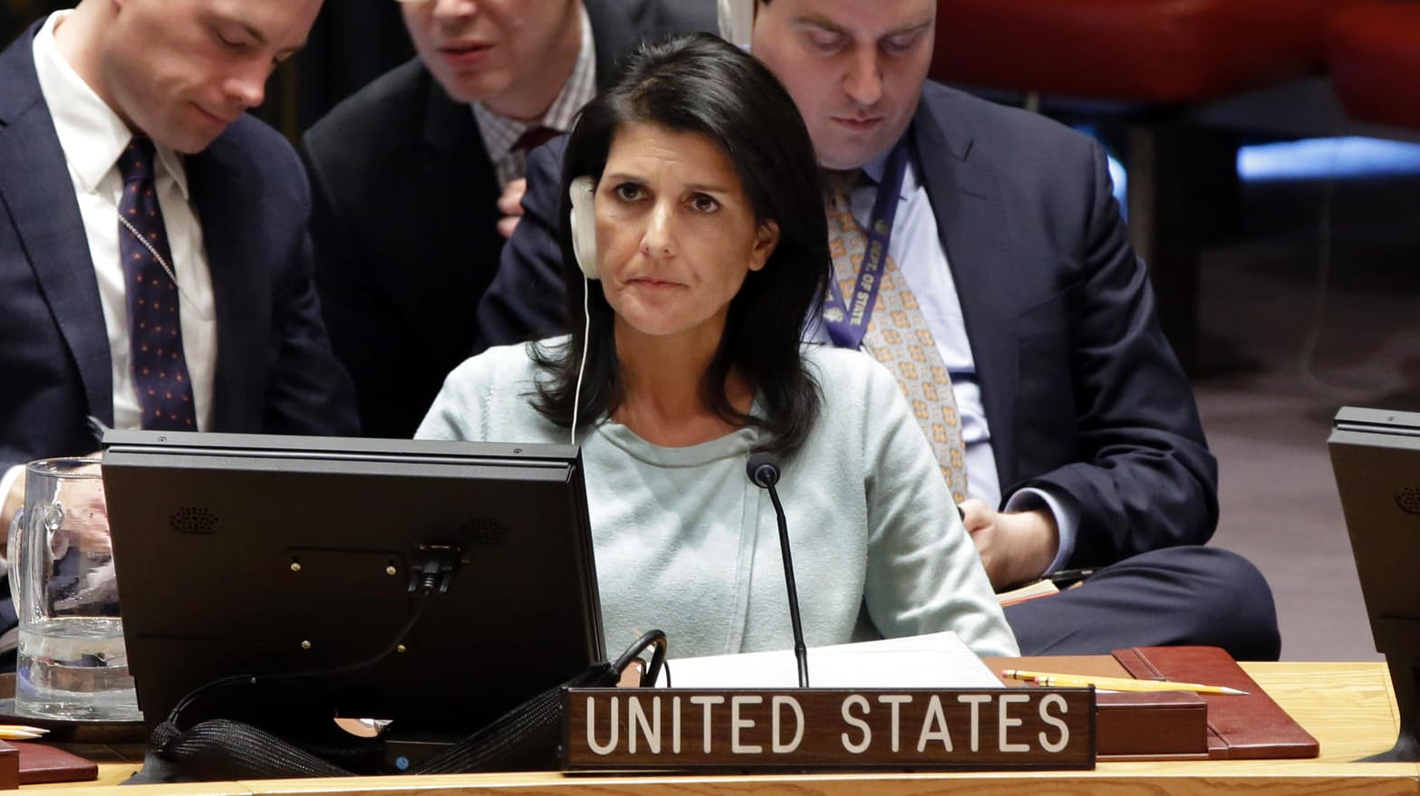 Die neue UN-Botschafterin der USA, Nikki Haley, kritisiert Russland für das Vorgehen in der Ukraine-Krise. Die neue UN-Botschafterin der USA, Nikki Haley, kritisiert Russland für das Vorgehen in der Ukraine-Krise.