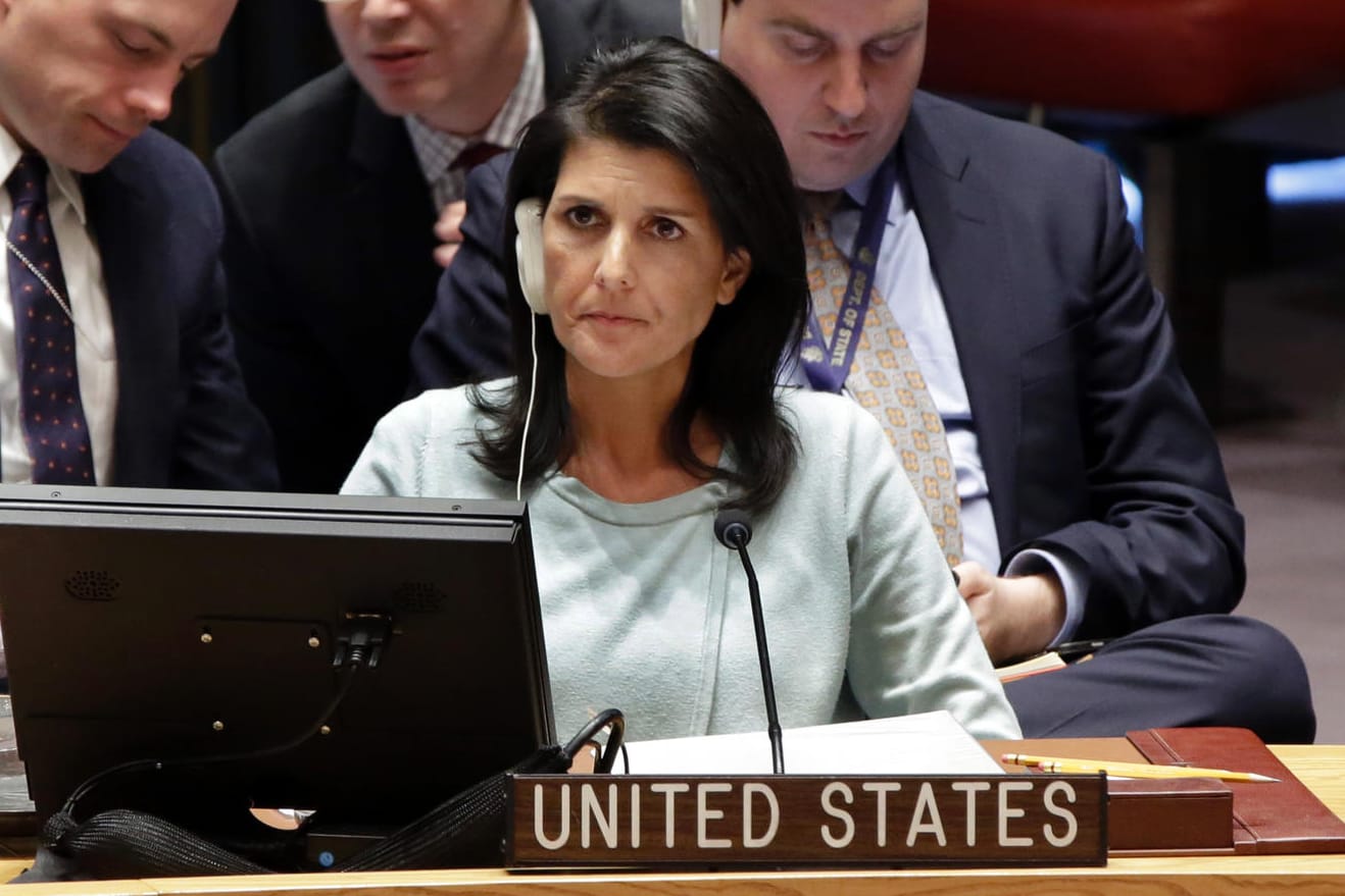 Die neue UN-Botschafterin der USA, Nikki Haley, kritisiert Russland für das Vorgehen in der Ukraine-Krise.
