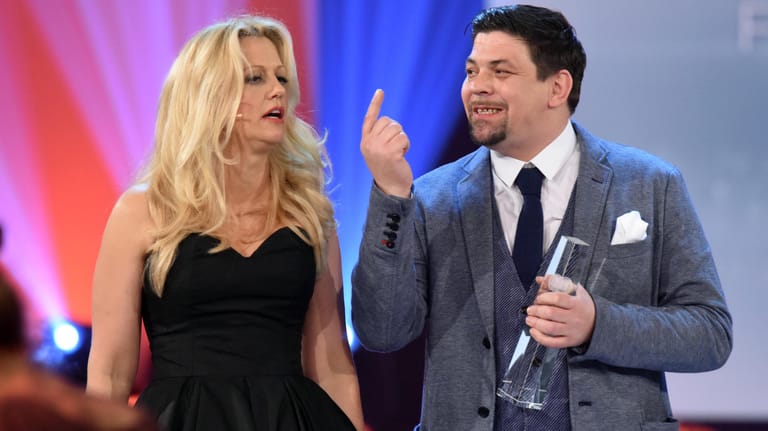 Barbara Schöneberger und Tim Mälzer beim Deutschen Fernsehpreis.