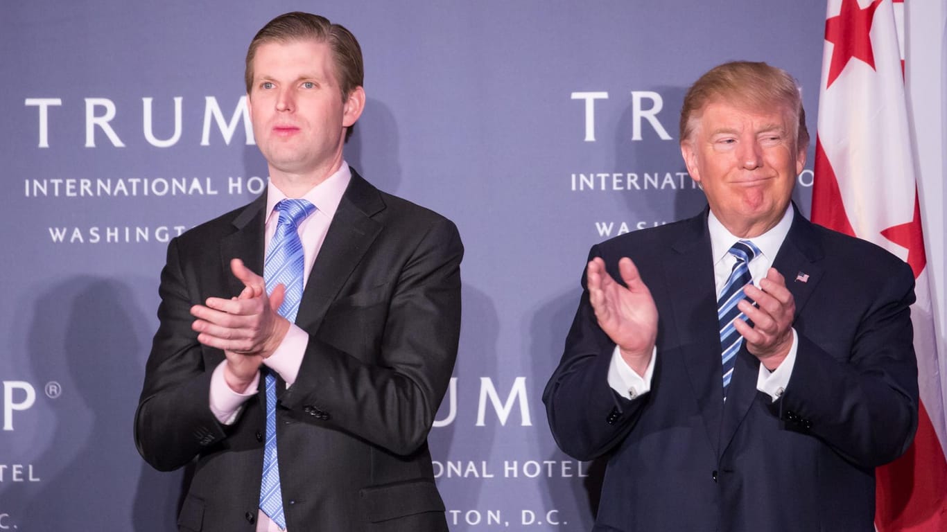 Eric Trump (links) und sein Vater, US-Präsident Donald Trump.