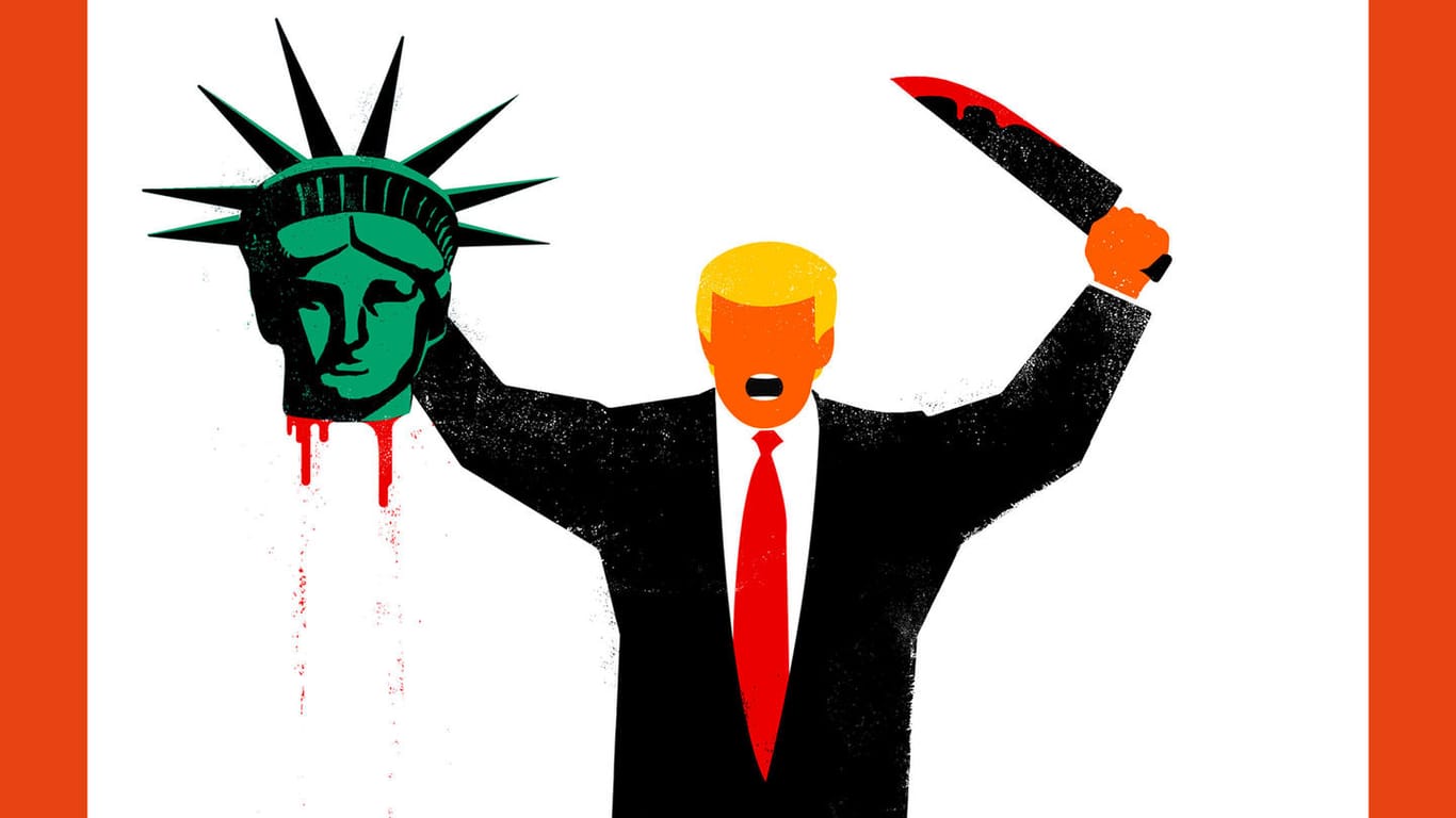 Auf dem aktuellen "Spiegel"-Titelbild hat Trump die Freiheitsstatue enthauptet.