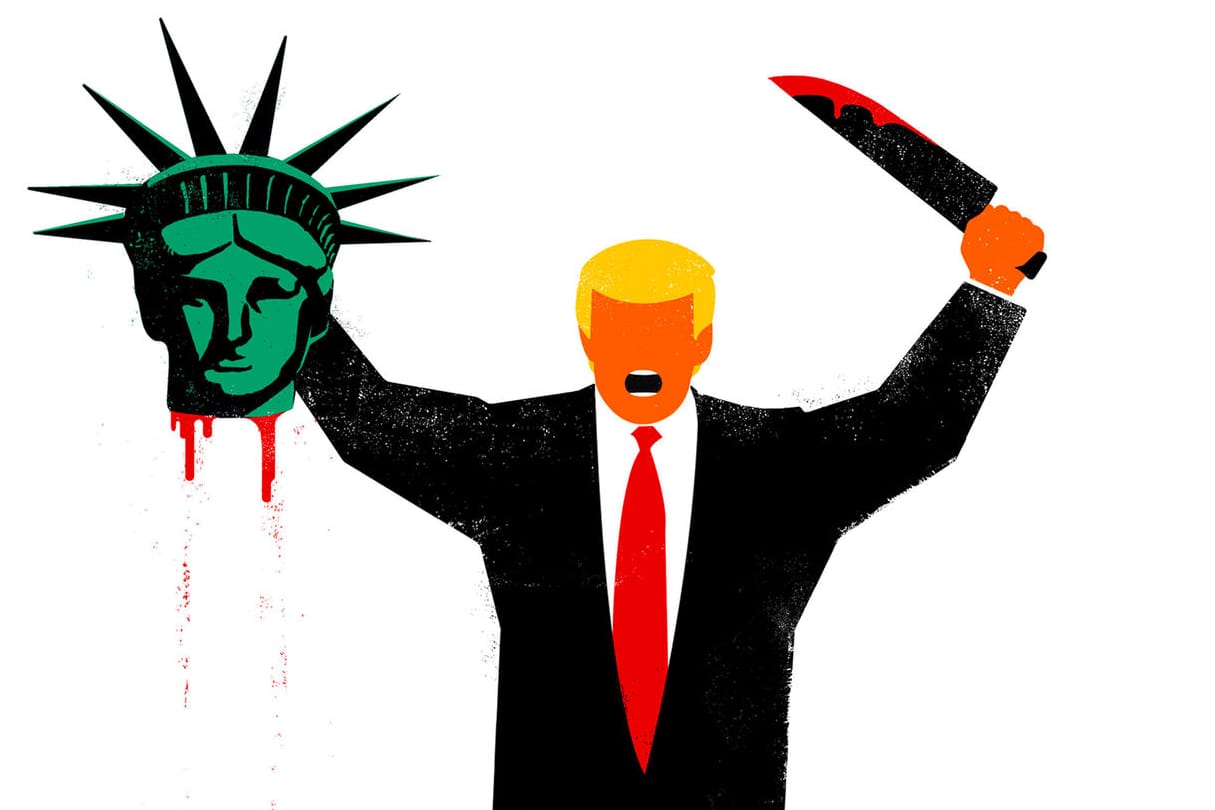 Auf dem aktuellen "Spiegel"-Titelbild hat Trump die Freiheitsstatue enthauptet.