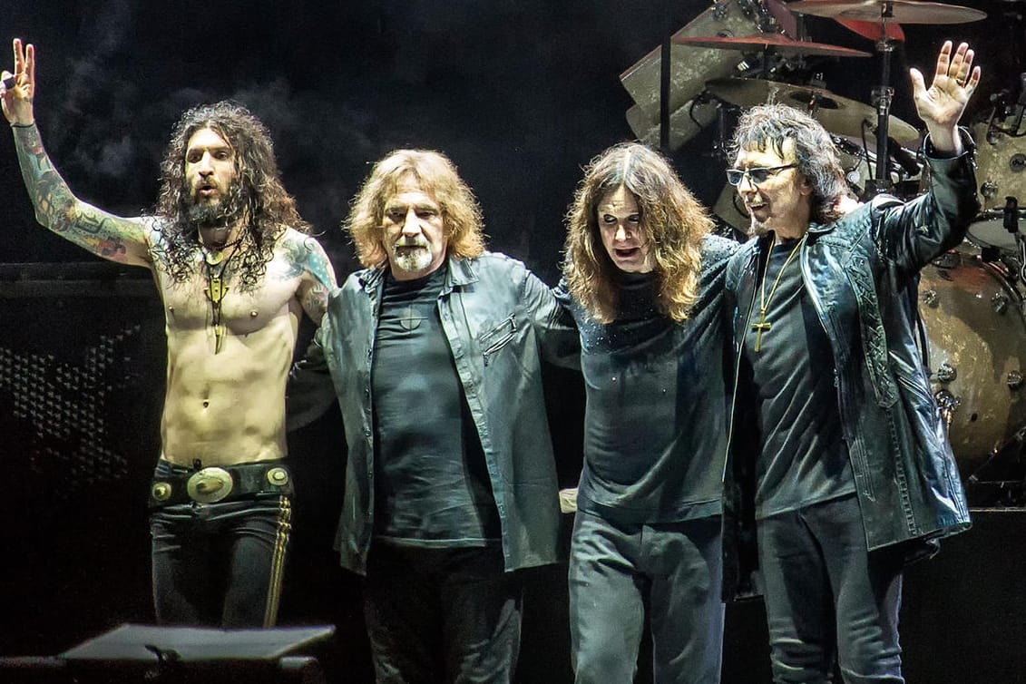 Tommy Clufetos, Geezer Butler, Ozzy Osbourne und Tony Iommy (v.li.n.re.) verabschiedeten sich bei ihrem Abschiedskonzert am 4. Februar von ihren Fans.