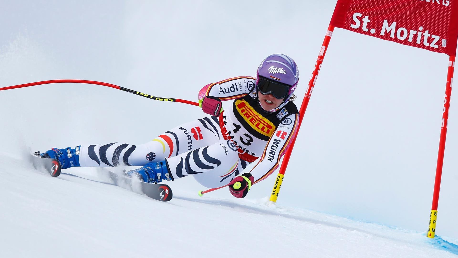 Viktoria Rebensburg verpasst eine Medaille ganz knapp.