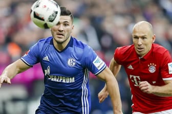 Wer zieht ins DFB-Pokal-Halbfinale ein? Sead Kolasinac (li.) mit Schalke 04 oder Arjen Robben mit dem FC Bayern?