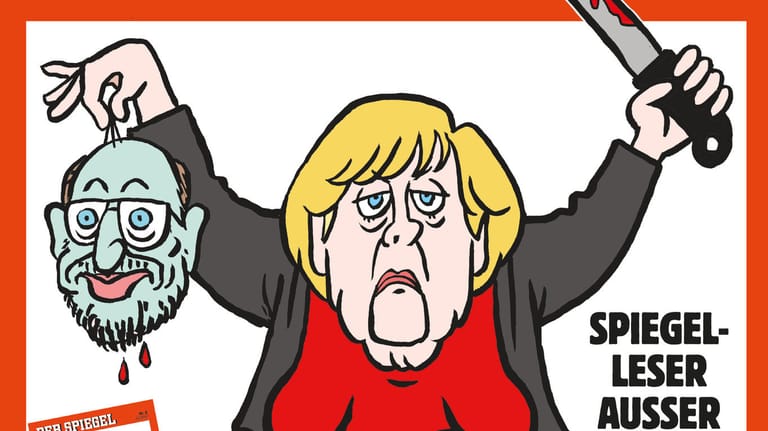 Merkel als Henkerin: Das neue Titelblatt der Satire-Zeitschrift "Charlie Hebdo".