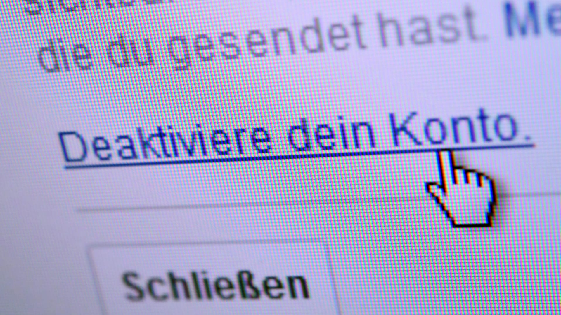 Einen Button zum Löschen von Internetkonten gibt es längst nicht immer. Oft muss man diese Möglichkeit aktiv anfragen.