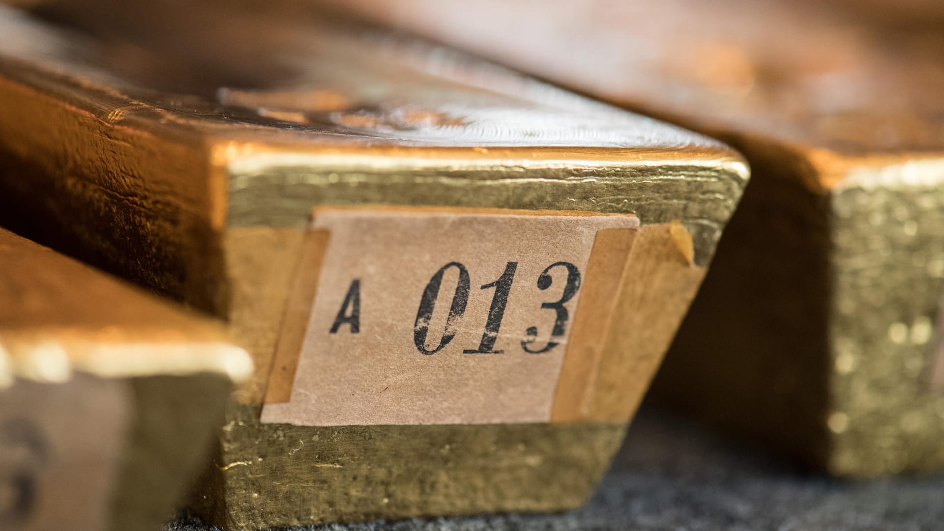 Deutsches Gold in der Bundesbank: Dieser Barren stammt aus dem Jahr 1917.