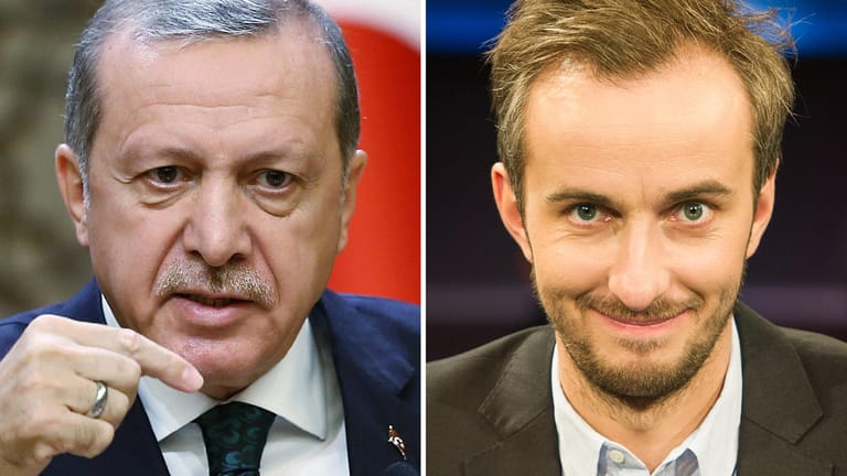 Der türkische Ministerpräsident Recep Tayyip Erdogan und ZDF-Neo-Moderator Jan Böhmermann.