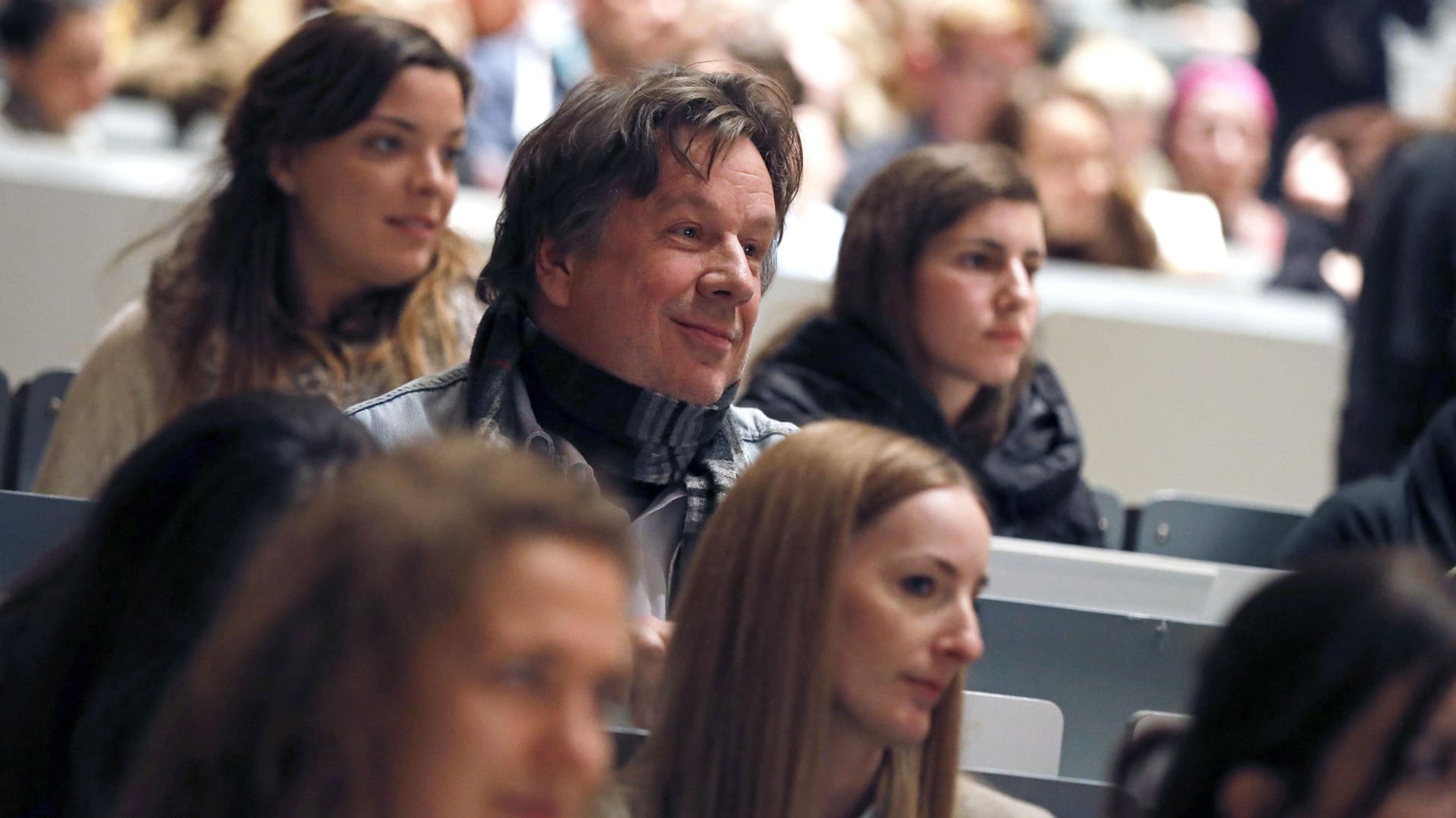 Jörg Kachelmann bei seinem "Auftritt" an der Kölner Uni.