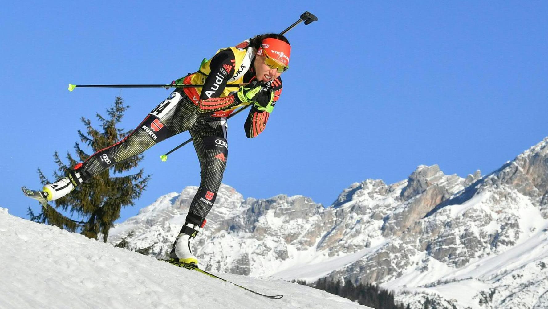 Laura Dahlmeier musste sich im Sprint von Hochfilzen knapp geschlagen geben.