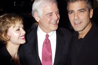George Clooney mit seinen Eltern Nick und Nina.