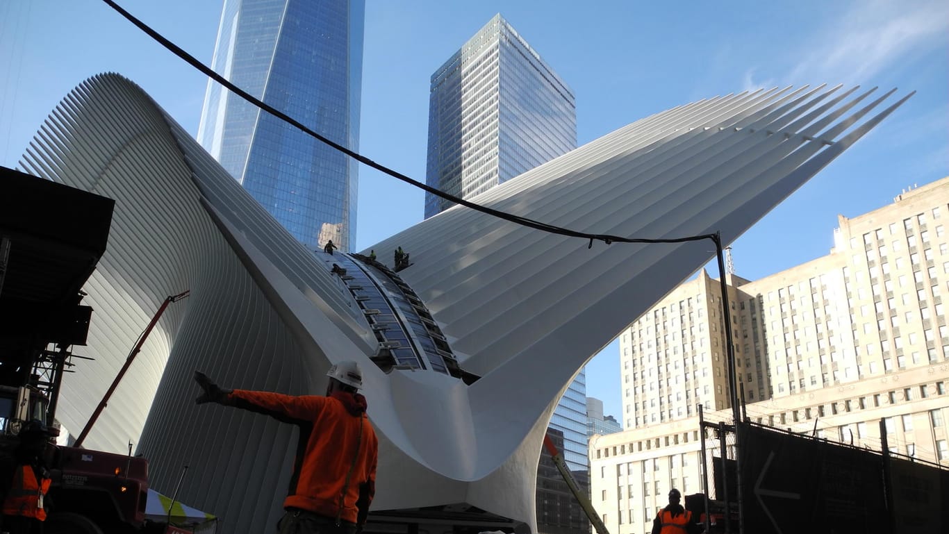 Der Oculus-Bahnhof am World Trade Center in New York City.