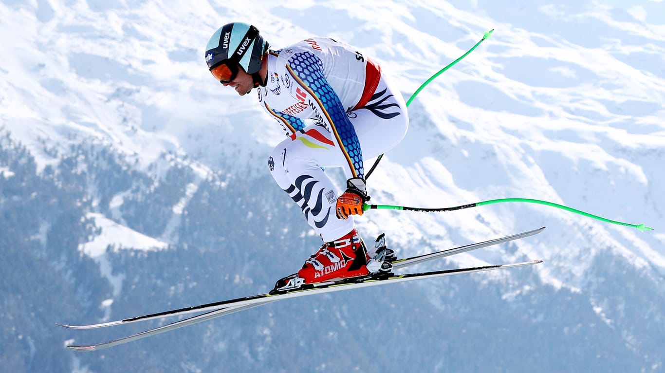 Höhenflug: Andreas Sander kam bei WM-Abfahrt in St. Moritz unter die besten Zehn.